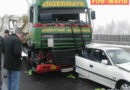 Serienunfall auf der Autobahn mit 8 Lkw und 10 Pkw