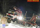 Bergung eines Holztransporters