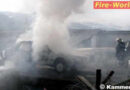 Pkw-Brand im Holzbetrieb