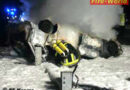 Lenker verbrannte im Unfallwrack