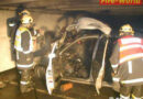 Pkw-Brand in der Tiefgarage