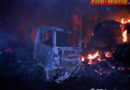 Heuhalle stand in Vollbrand