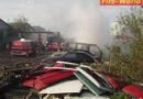 Vier Pkws in Vollbrand