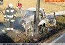 Nö: Pkw nach Unfall in Flammen aufgegangen