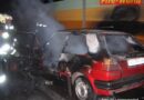 Nö: Pkw auf der A22 in Flammen
