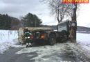 Nö: Lkw prallte frontal gegen einen Baum