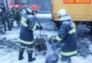 Oö: Post-Lkw stürzte in der Kurve um