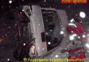 Nö: Bergung eines umgestürzten Transporters