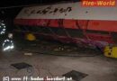 Nö: Technische Einsatzübung mit Tankwagenanhänger und Autobus