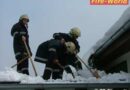 Nö: Schneeschaufeleinsatz am Gebäudedach
