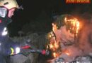 Nö: Müllbehälter in Flammen