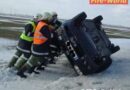 Nö: Überschlag mit Pkw auf überfluteter Fahrbahn