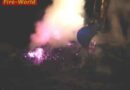 Oö: Reisighaufen in der Schottergrube in Flammen