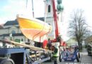 Oö: Yacht steckte auf der Straße fest