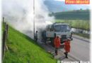 Sbg: Motorbrand bei einem Lkw