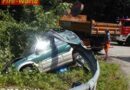Oö: Pkw-Unfall – Leitschiene bog sich über Pkw