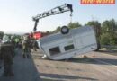 Nö: Wohnwagen auf der Westautobahn umgestürzt