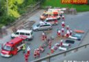 Oö: Großübung der Feuerwehren mit der Rettung