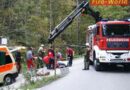 Oö: Biker nach Unfall in Bachbett gestürzt
