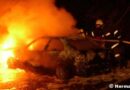 Oö: Zwei Pkws am Etablissement-Parkplatz in Steyregg in Flammen