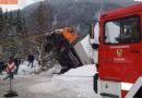 Vlbg: Unterstützung bei LKW Bergung nach Absturz
