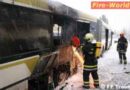 Oö: Brand eines Schulbusses in Traun