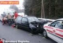 Oö: Schwerer Verkehrsunfall mit eingeklemmter Person in Lacken