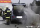 Oö: Schwieriger Autobrand auf der A1 für die FF Eberstalzell