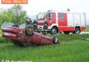 Oö: Autobergung nach Pkw-Überschlag in Hartkirchen