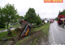 Oö: Mit Stahlrohren beladener Lkw in Hohenzell verunglückt