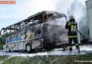 Oö: Autobusbrand auf der A25 bei Weißkirchen