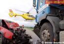 Oö: Bei Überholmanöver frontal gegen Lkw geprallt und eingeklemmt
