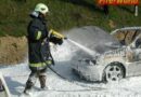 Nö: Pkw-Vollbrand auf der B7 bei Wolkersdorf