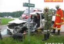 Oö: Einsätze nach Wolkenbruch und schwerer Unfall in Bad Hall