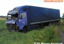 Nö: Sattelschlepper zog Schneise durch Grünstreifen