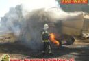 Nö: Brand eines Mähdreschers in Himberg
