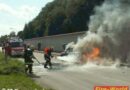 Oö: Pkw-Vollbrand in Kremsmünster