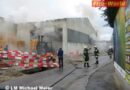 Nö: Erschwerte Löscharbeiten bei einem Lagerhallenbrand