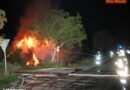Nö: Brand zweier Strohtristen zwischen Kledering und Schwechat