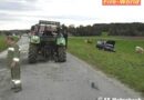 Oö: Pkw in Mehrnbach mit abbiegenden Traktor kollidiert