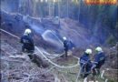 Sbg: Waldbrand im extremen Steilgelände von Ramingstein