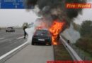 Nö: PKW-Brand auf der A1, kurz vor der Ausfahrt St. Valentin