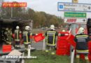 Nö: Fleischtransporter in Amstetten umgekippt