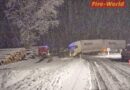 Tirol: LKW Unfall auf der eingeschneiten B178