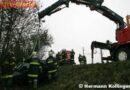 Oö: Fahrzeugbergung nach Unfall auf der B 129 in Alkoven