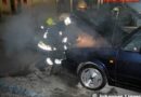 Oö: Autobrand am Stadtplatz in Schwanenstadt