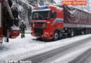 Oö: Schneefall brachte wieder Probleme am Pötschenpass