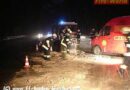 Nö: Kamin stürzte auf Dach und Unfall im Schneetreiben (Baden-Leesdorf)