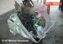 Nö: Brand eines Müllcontainers in einem Mehrparteienwohnhaus