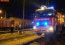 Nö: Eisenbahnwaggon in Amstetten in Vollbrand